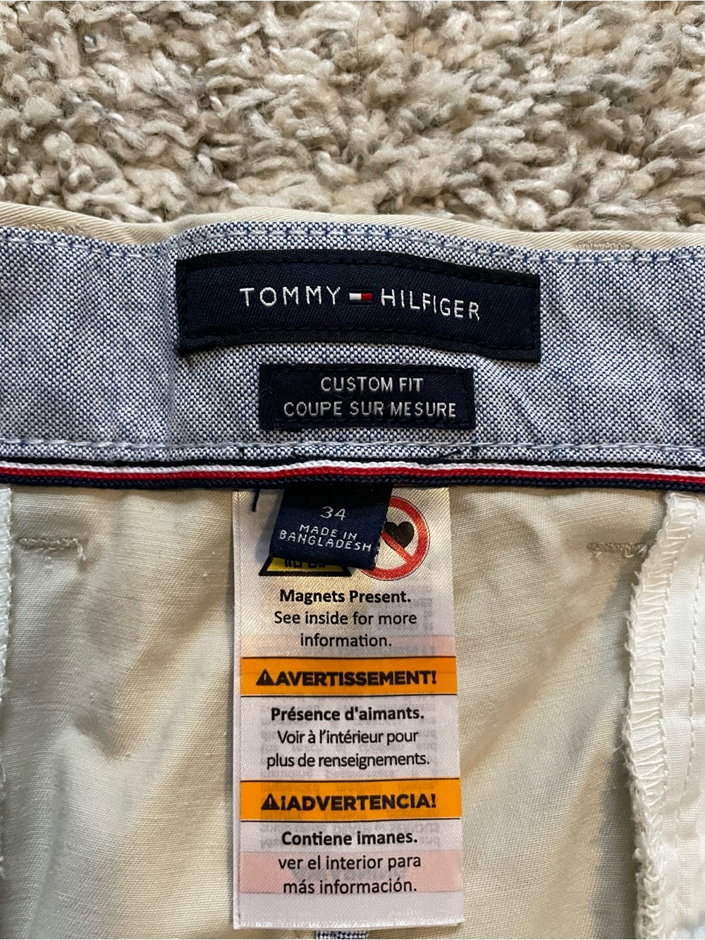 Tommy Hilfiger Adaptive Velcro Magnetic Fly and Leg Closures Tan 34x32 - Picture 2 of 8